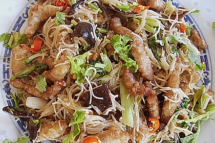 Schweinefleisch mit Glasnudeln