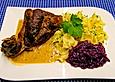 Hasenkeulen mit Sherry - Sauce