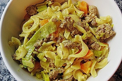 Curryrahm - Nudeln mit Hackfleisch 3