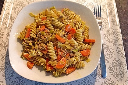 Curryrahm - Nudeln mit Hackfleisch 5