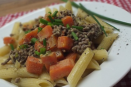 Curryrahm - Nudeln mit Hackfleisch 2