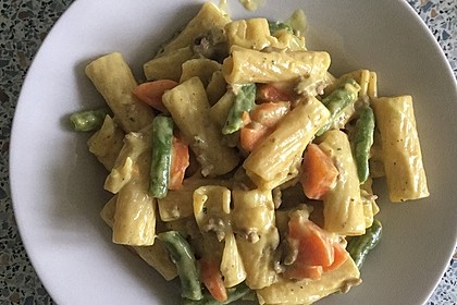 Curryrahm - Nudeln mit Hackfleisch 4