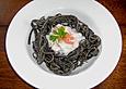 Schwarze Spaghetti mit Meerrettich