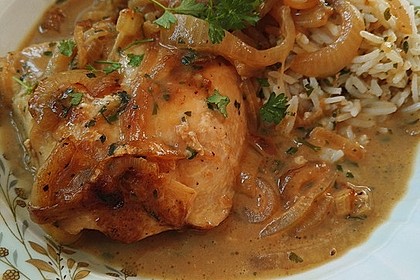 Zwiebel - Sahne - Hähnchen