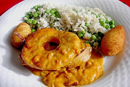 Schweinefilet & Ananas in Currysahne 1