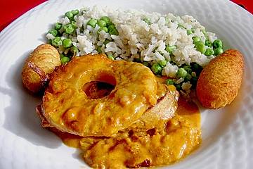 Schweinefilet & Ananas in Currysahne