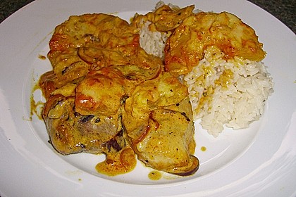Schweinefilet & Ananas in Currysahne 5