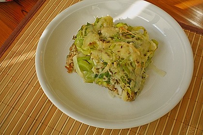 Grünkernauflauf mit Lauch