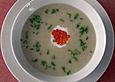 Kartoffelcremesuppe mit Kaviar