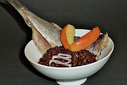 Matjes, Backapfel und Linsenvinaigrette 2