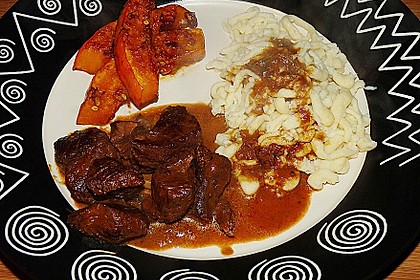 Delikates Wildgulasch mit Spätzle 14
