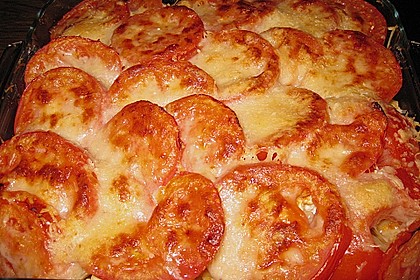 Auflauf mit Oliven, Tomaten, Pesto und Feta-Käse 1