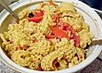 Spaghetti mit Tomaten und Oliven