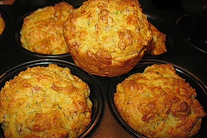 Herzhafte Schinken-Käse-Muffins 12