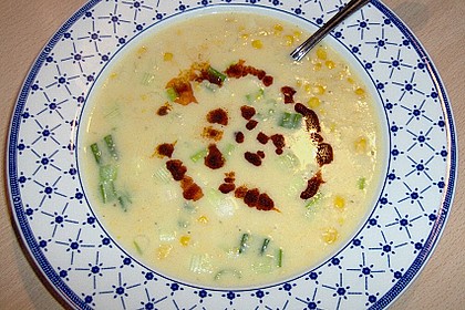 Asiatische Maiscremesuppe mit Curry & Kokosmilch 1