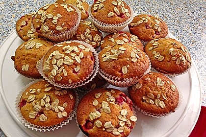 Haferflocken - Johannisbeer - Muffins 6