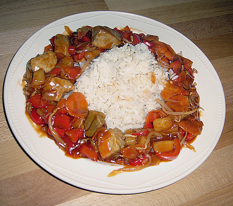Schweinefleisch süß - sauer (Rezept mit Bild) von anette | Chefkoch.de