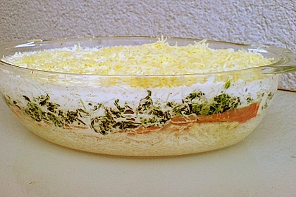 Lachsauflauf mit Spinat und Reis 4