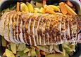 Schweinebraten im Gem&uuml;sebett