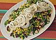 Scharfer Bohnen - Mais - Salat mit Thunfisch und Petersilie