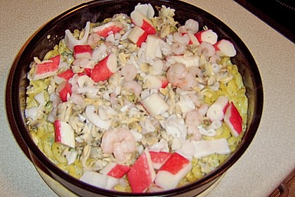 Nudelpizza mit Meeresfr&uuml;chten 4