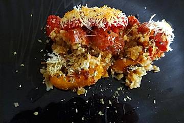 Couscous-Auflauf mit gegrilltem Paprika