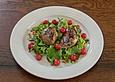 Blattsalate mit Kaninchenleber