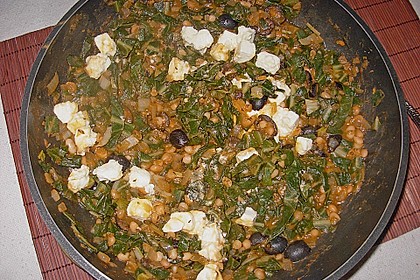 Bohnen - Mangold - Feta - Pfanne 5