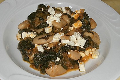 Bohnen - Mangold - Feta - Pfanne 4
