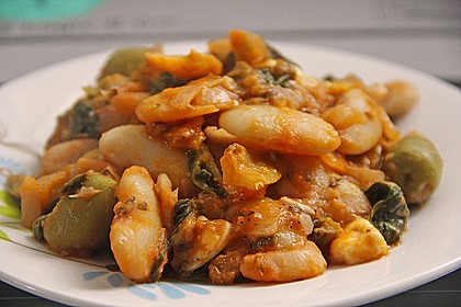 Bohnen - Mangold - Feta - Pfanne 3
