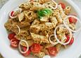 Pasta mit Kichererbesen - K&auml;se - Sugo