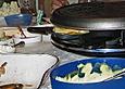 Puten - Obst - Raclett mit Currysauce