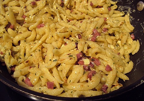 Gebratene Spätzle mit Schinken (Rezept mit Bild) | Chefkoch.de