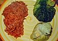 Gef&uuml;llte Wirsings&auml;ckchen mit Tomatenreis
