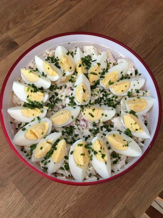 Pikanter Kartoffelsalat mit Ei (Rezept mit Bild) von baerle06 | Chefkoch.de