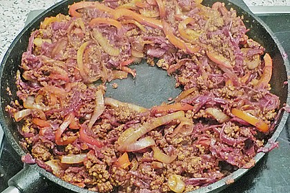 Hackfleischpfanne mit Rotkohl 2