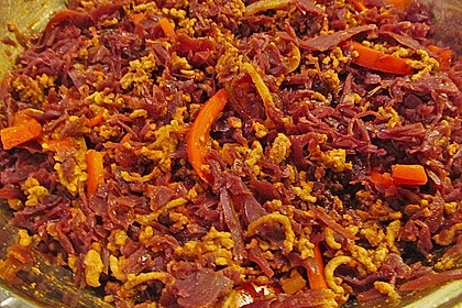 Hackfleischpfanne mit Rotkohl 9