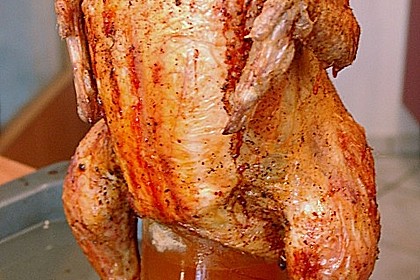 H&auml;hnchen auf der Bierflasche