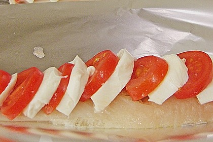 Rotbarsch mit Tomate - Mozzarella in Folie 10