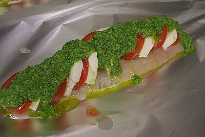 Rotbarsch mit Tomate - Mozzarella in Folie 6