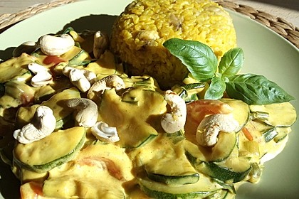 Bananen - Curryreis mit Zucchini 1