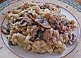 Sp&auml;tzle mit 'Gr&uuml;nl&auml;nder K&auml;se' und Champignons