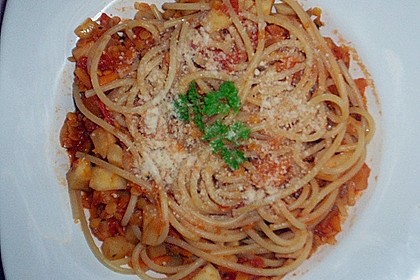 Bolognese von roten Linsen 38