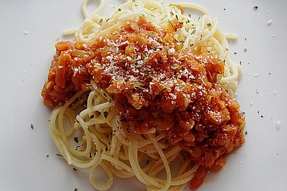 Bolognese von roten Linsen 3