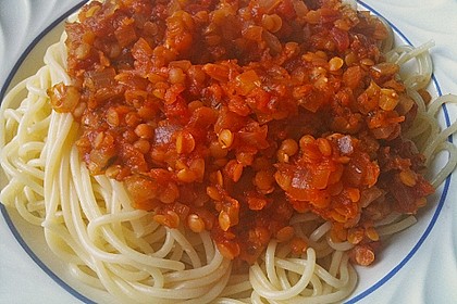 Bolognese von roten Linsen 18