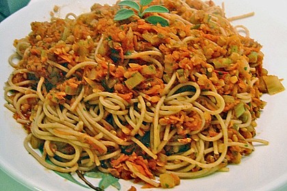Bolognese von roten Linsen 35