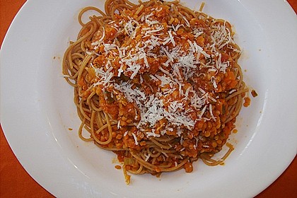 Bolognese von roten Linsen 22