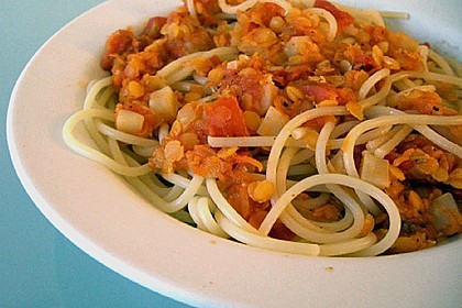 Bolognese von roten Linsen 30