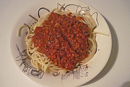 Bolognese von roten Linsen 20