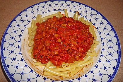 Bolognese von roten Linsen 31
